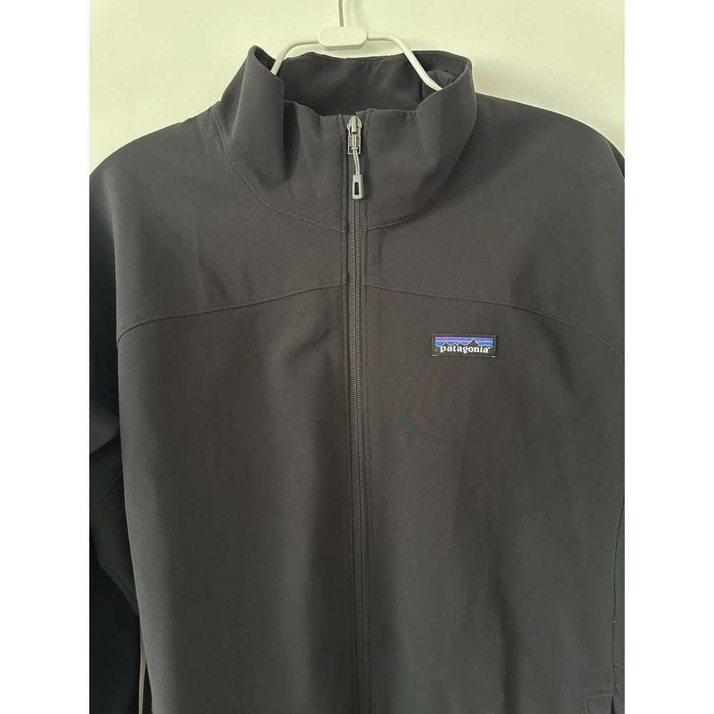 Patagonia Adze Jacket Womens XL Black Softshell Windproof Full Zip Lined NWT